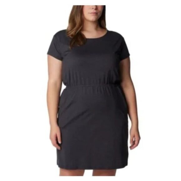 Columbia Dresses & Skirts - COLUMBIA "Pacific Haze" Elastic Drop Waist Jersey Dress Dark Gray Women 1X